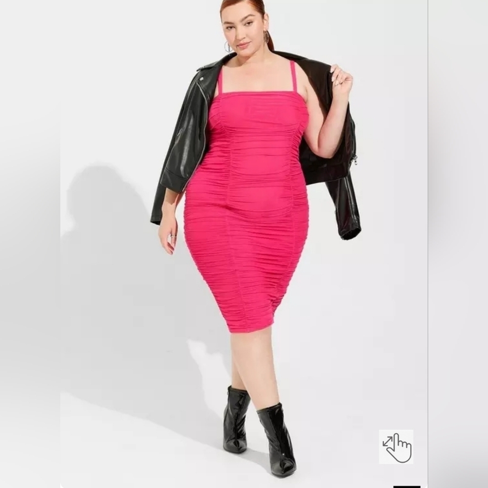 Torrid Mesh Ruched Bodycon Dress 4x